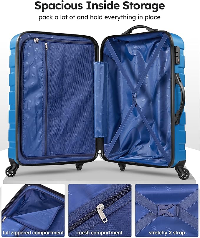 Suitour luggage sets 2 piece Hard Shell Luggage Set with Spinner Wheels, TSA Lock, 20 24 inch Travel Suitcase Sets