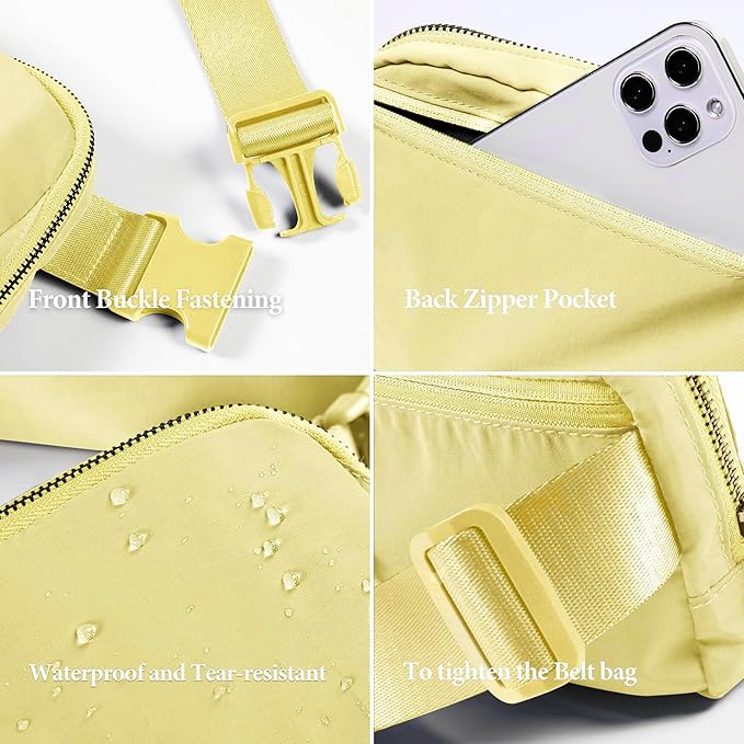 Fanny Pack Cross Body Small Crossbody Bags for Women Men Trendy Nylon Waterproof Mini Purse Travel Running Belt Bag Lulu Dupes Bum Hip Chest Waist Pack Side Bag Must Have Fuchsia