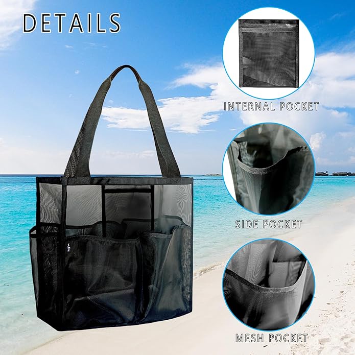WFK outdoor beach bag, lightweight and simple, easy to carry, suitable for beach and vacation essentials