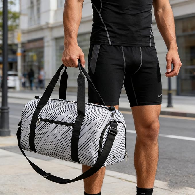 Gym Bag for Men & Women Duffle Bag for Travel Gym Sports Weekender Bag with Shoe Compartment Overnight Large Fitness Bag