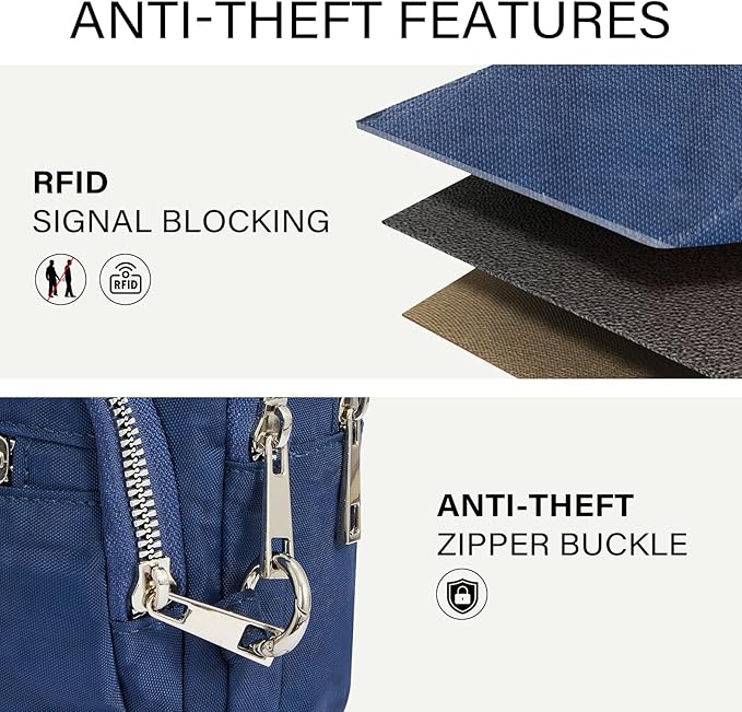 CLUCI Crossbody Bags for Women Travel,Travel Bags for Women,Travel Purses Anti Theft Crossbody,Convertible Belt Bag RFID