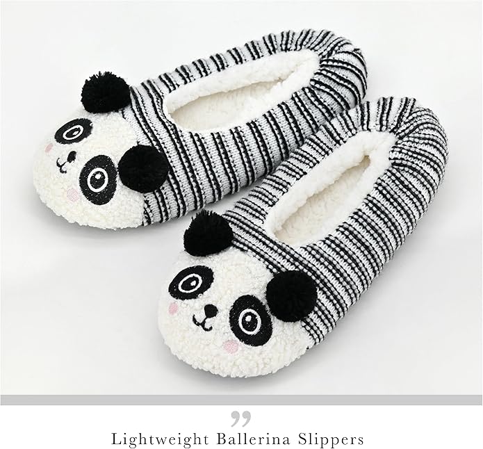 DICUIRD Womens Cute Animal Soft Sole Slipper Socks with Grippers-Fuzzy House Slippers