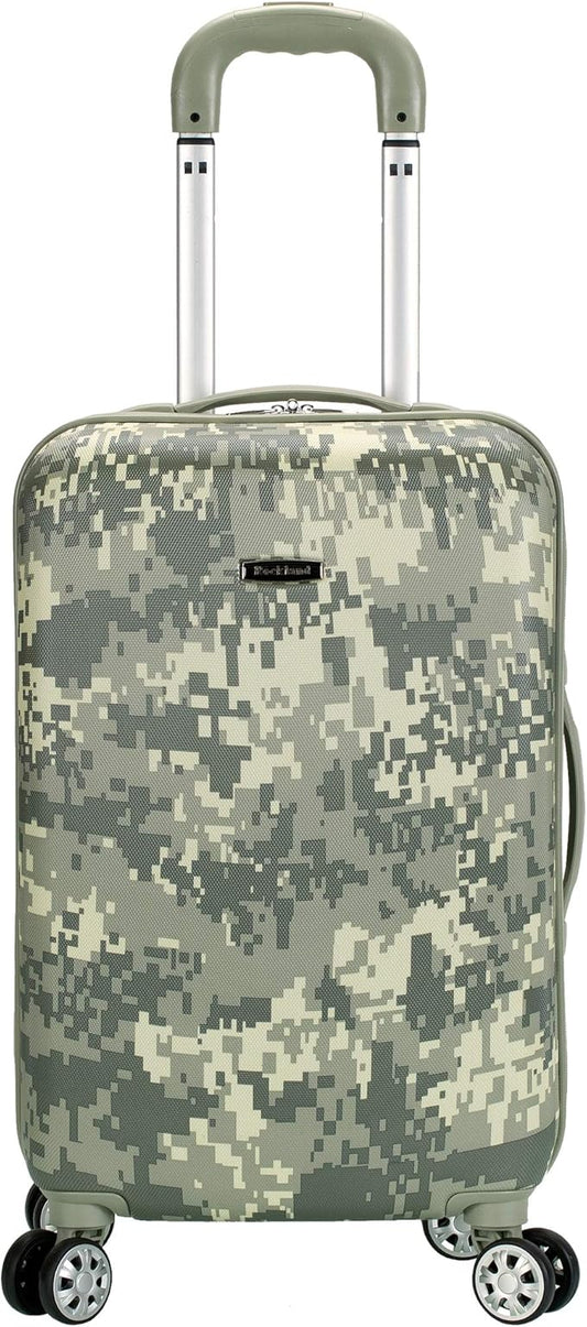 Rockland Safari Hardside Spinner Wheel Luggage, ACU CAMO, Carry-On 20"
