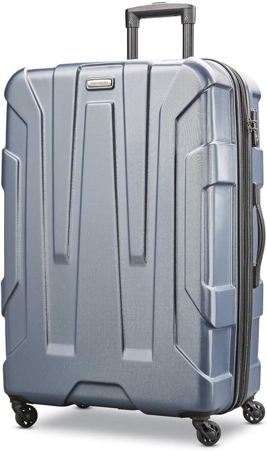 Samsonite Centric Hardside Expandable Luggage with Spinner Wheels, Blue Slate, Checked-Large 28-Inch