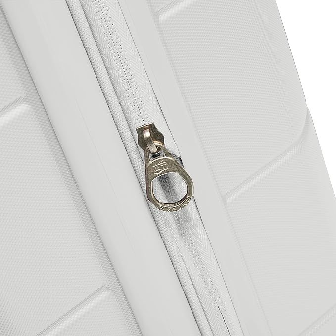 American Tourister Stratum 2.0 Expandable Hardside Luggage with Spinner Wheels, Checked-Large, White