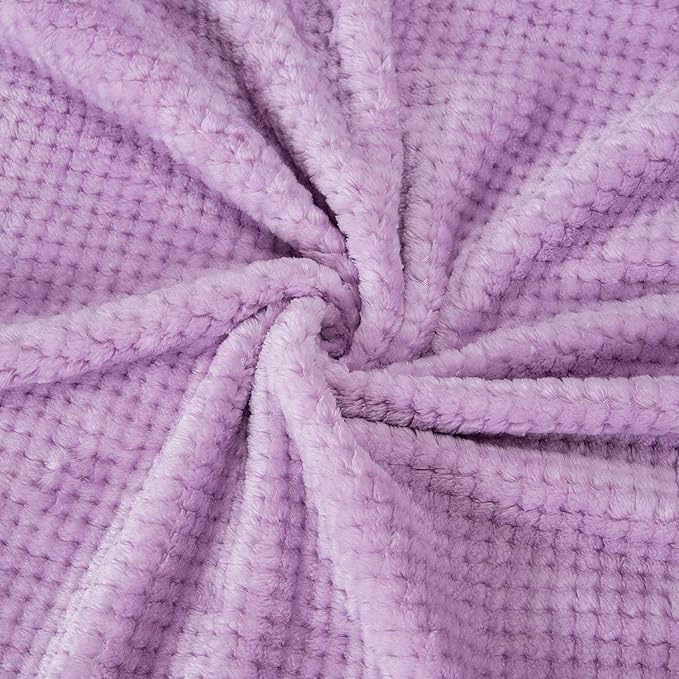 Fuzzy Throw Blanket, Plush Fleece Blankets for Adults, Toddler, Boys and Girls, Warm Soft Blankets and Throws for Bed, Couch, Sofa, Travel and Outdoor, Camping (Queen(80"x90"), XXL-Lavender)