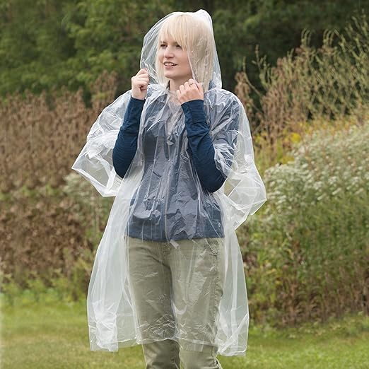 Travelon Emergency Rain Poncho, Clear - 12215-85