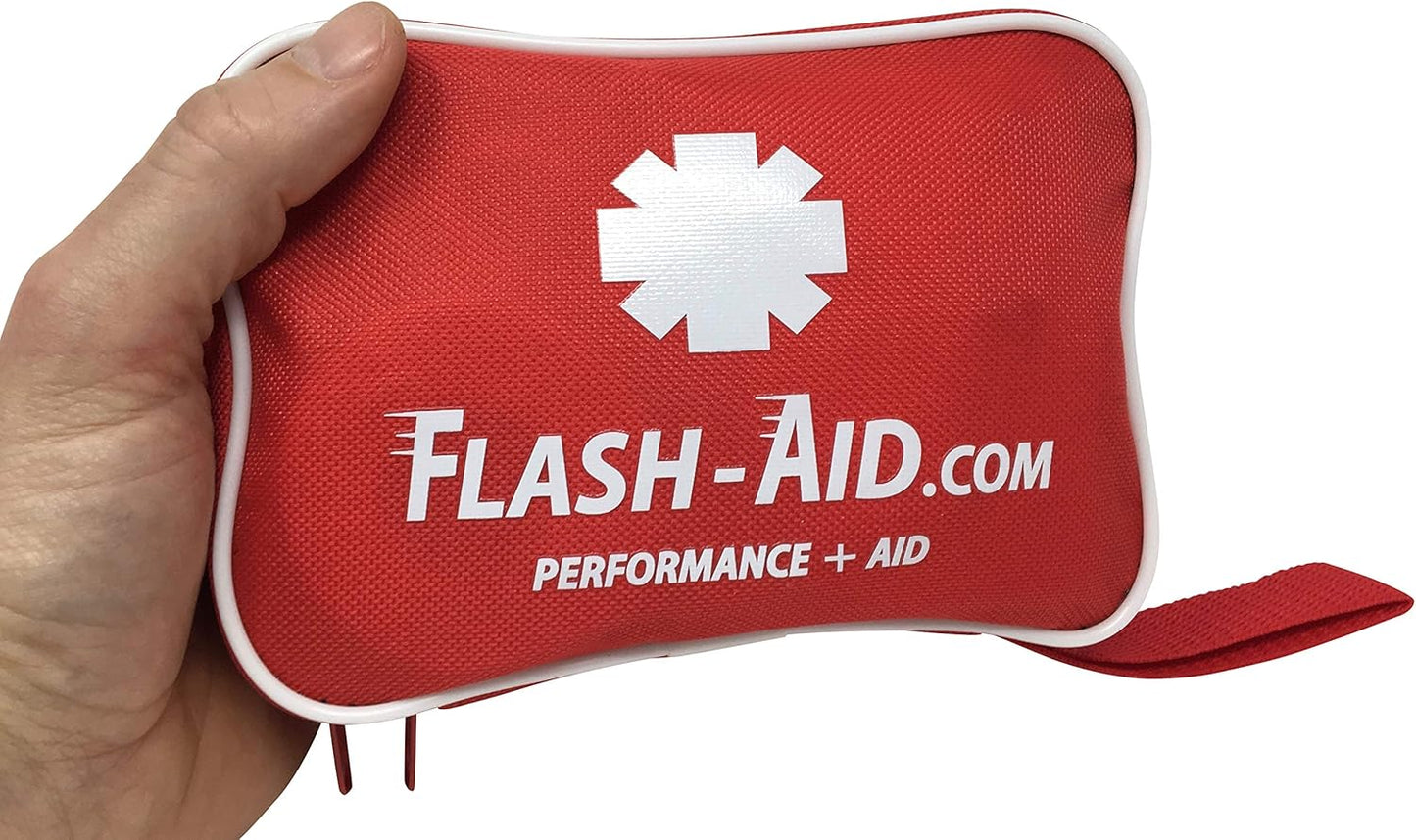 First Aid Kit for Youth Sports (Deluxe Kit) with AllaQuix Stop Bleeding Gauze