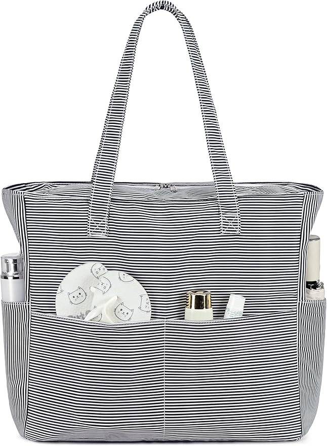Bluboon Waterproof Beach Tote Pool Bags for Women Ladies Extra Large Carry On Bag With Wet Compartment for Weekender Travel