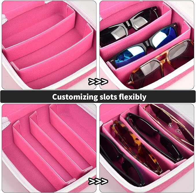 Travel Sunglass Organizer Case for Quay Polarized Sunglasses Men Women, Trendy Glasses Storage Box (Bag Only)