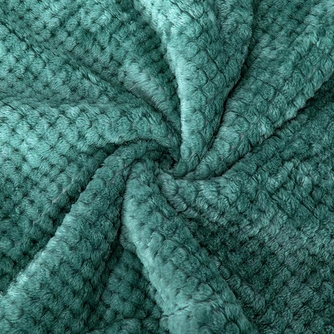 Fuzzy Sherpa Reversible Blanket for Baby, Soft Warm Cozy Coral Fleece Toddler, Infant or Newborn Reversible Blanket for Crib, Stroller, Travel, 40”×60”, Black Green