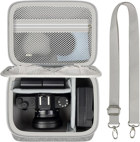 ANKHOH Vlogging Camera Case for Duluvulu/for Zostuic/for YIGLLO/for Gavonde/for Canon/for Kodak Pixpro Digital 4K 5K Camera Carrying Travel Bag for SD Cards, Accessories(Box Only)(Grey)