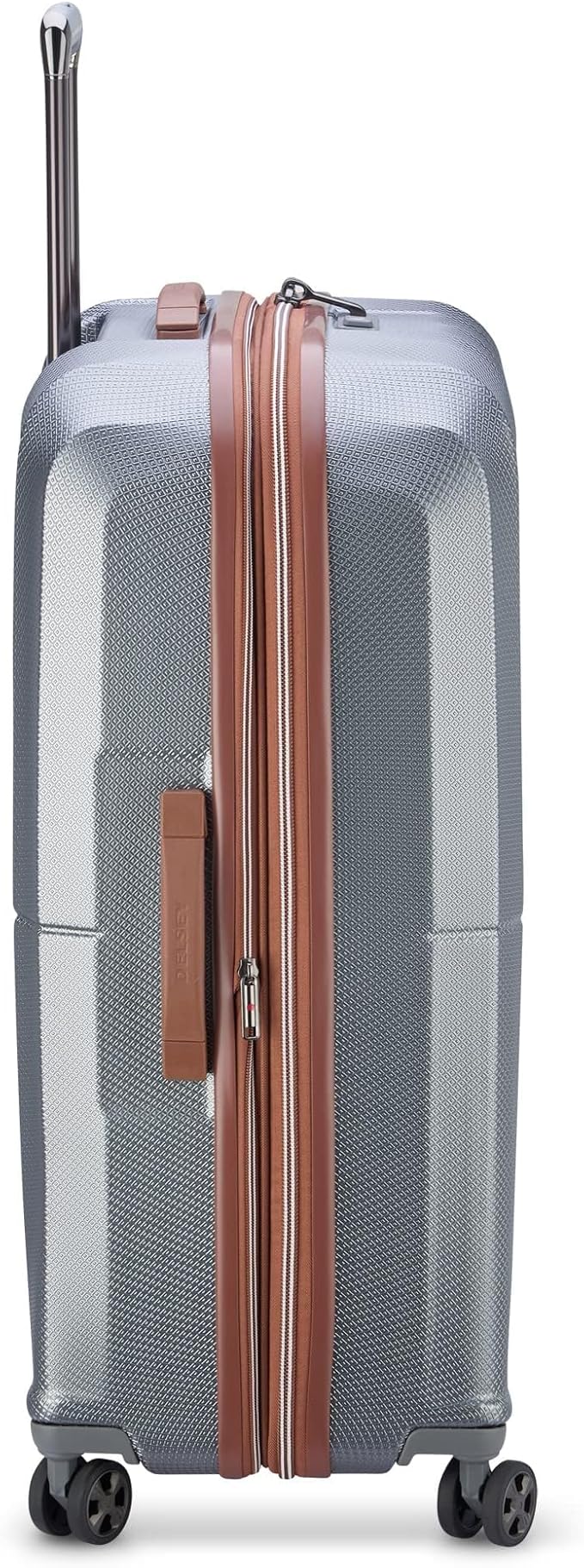 DELSEY PARIS Carrousel Hardside Expandable Luggage with Spinner Wheels, Graphite, Checked-Large 28 Inch