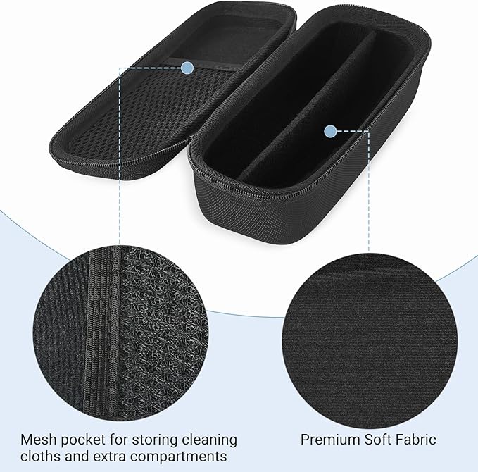 Mkono Travel Sunglasses Organizer Glasses Case Multiple Pairs with Adjustable Slots Eyeglasses Case Storage Box for Men (2 Slots, Black)
