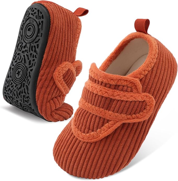 LeIsfIt Toddler Slippers Boys Girls House Shoes Soft Warm Kids House Slippers Slip on Cozy Bedroom Sock Shoes Non-slip Indoor Outdoor Slipper Shoe
