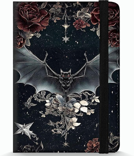 Passport Holder Wallet Cover Case,RFID Blocking Passport Cover,Large Capacity Travel Wallet with Multi Card Slots (Flower Bat)