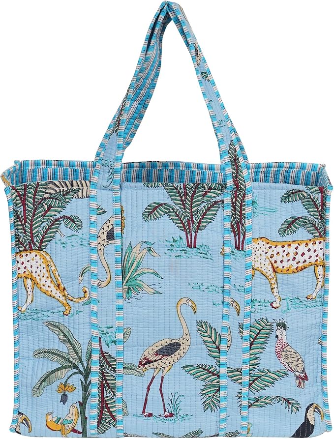 Marubhumi Women Lightweight Travel Bag Purse Cotton Shoulder Tote Bag For Shopping Grocery & Beach Bag