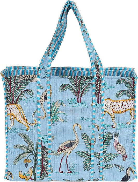 Marubhumi Women Lightweight Travel Bag Purse Cotton Shoulder Tote Bag For Shopping Grocery & Beach Bag