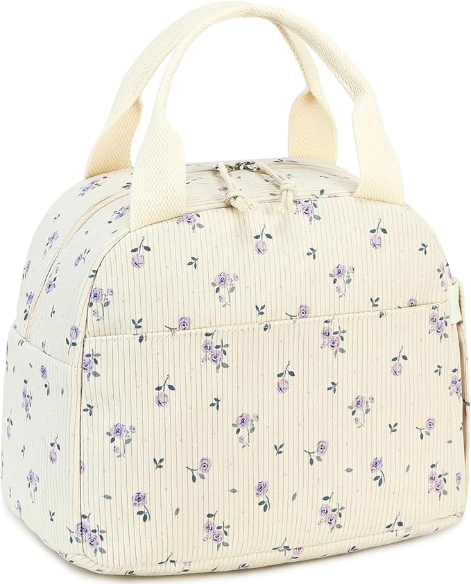 LEDAOU Lunch Box for Women Insulated Lunch Bag Cute Lunchbox Compact Cooler Thermal Reusable Lunch Tote for Work School Picnic Travel