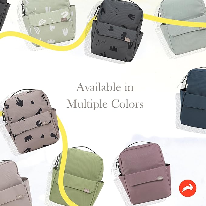 RED ROVR Mini Roo Lightweight Backpack | 6 pockets for everyday essentials (Charcoal Doodle)