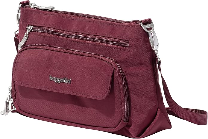 Baggallini Original Everyday 11x7.5 Crossbody Bags Rfid Protected Lightweight Nylon Zippered Travel Purse