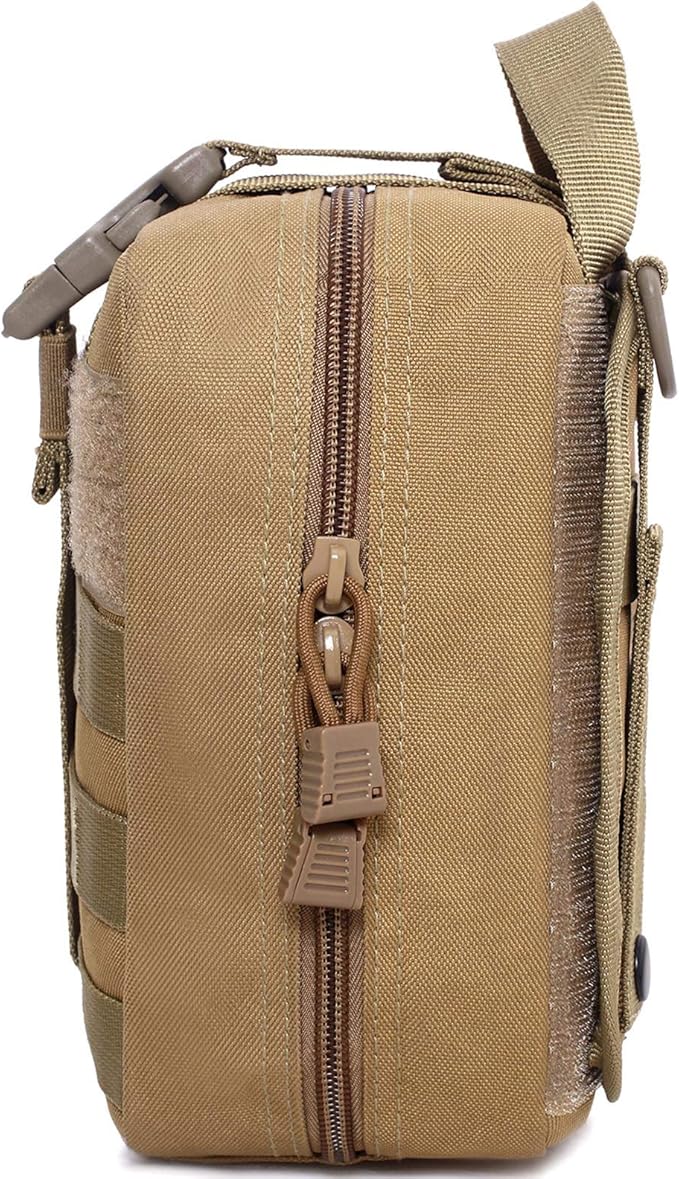 Molle Pouch, Sturdy 600D Nylon Tactical Medical Pouch,Rip-Away EMT First Aid Pouch (Bag Only)