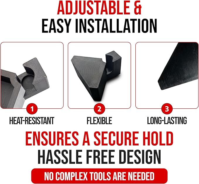 Premium ABS Plastic Residential Door Stopper (2-Pack) Finger-Safe, Wedge Over-The-Hinge Door Holder for Homes- USA Made Door Stopper Ideal for Kitchens, Laundary, Bedrooms & Home Offices