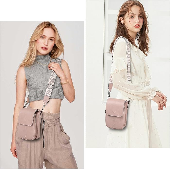 TANTOMI Small Crossbody Bags for Women, Small Purses with Card Slots Phone Purse Wide Adjustable Strap