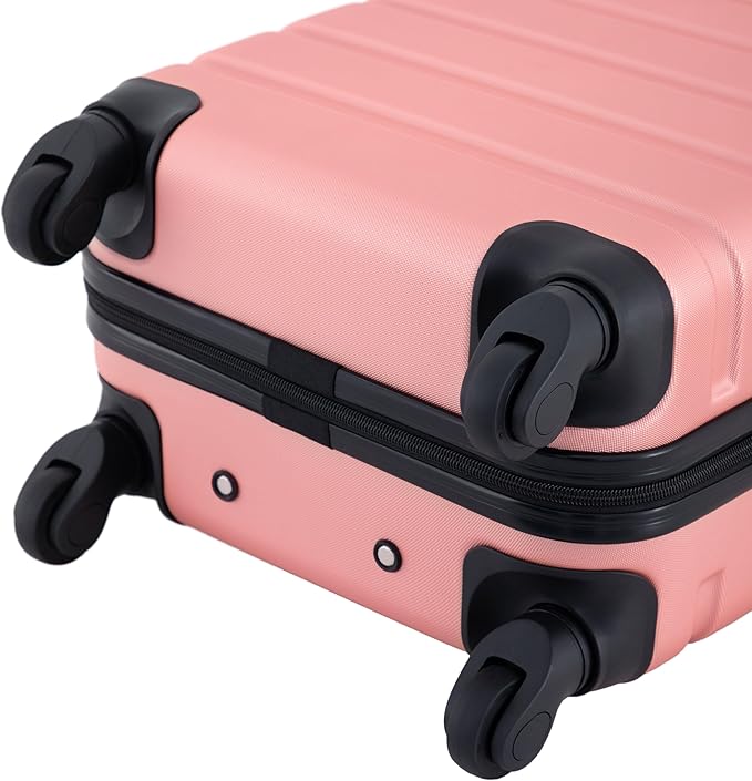 Travelers Club Harper Luggage, Rose Gold, 22-Inch Carry-On