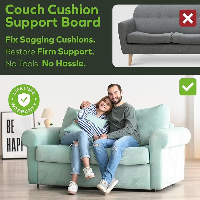 BEN'SHOME® Heavy Duty Loveseat Support Board for Sagging Sofas | Fits 48"-54.5", 25" Seat Depth | Protects Your Back from Sinking Seats | 0.5" Solid Wood, 400 LBS, Anti-Slip, Lifetime Replacement
