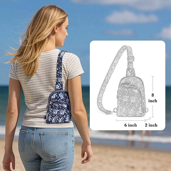 Haytijoe RFID Anti-Theft Sling Bag for Women, Small Crossbody Travel Purse with Locking Zippers, Lightweight Everyday Bag