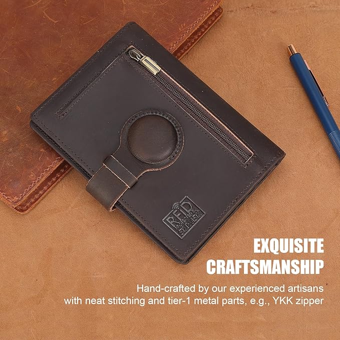 STAR VISTA Cosimo Leather Passport Holder for Exquisite Voyagers or Pilots, Transparent Windows for Travel Document & Dual IDs, RFID Blocking, 2 Passports, 2 IDs, 8 Cards, AirTag Slots, Dark Brown
