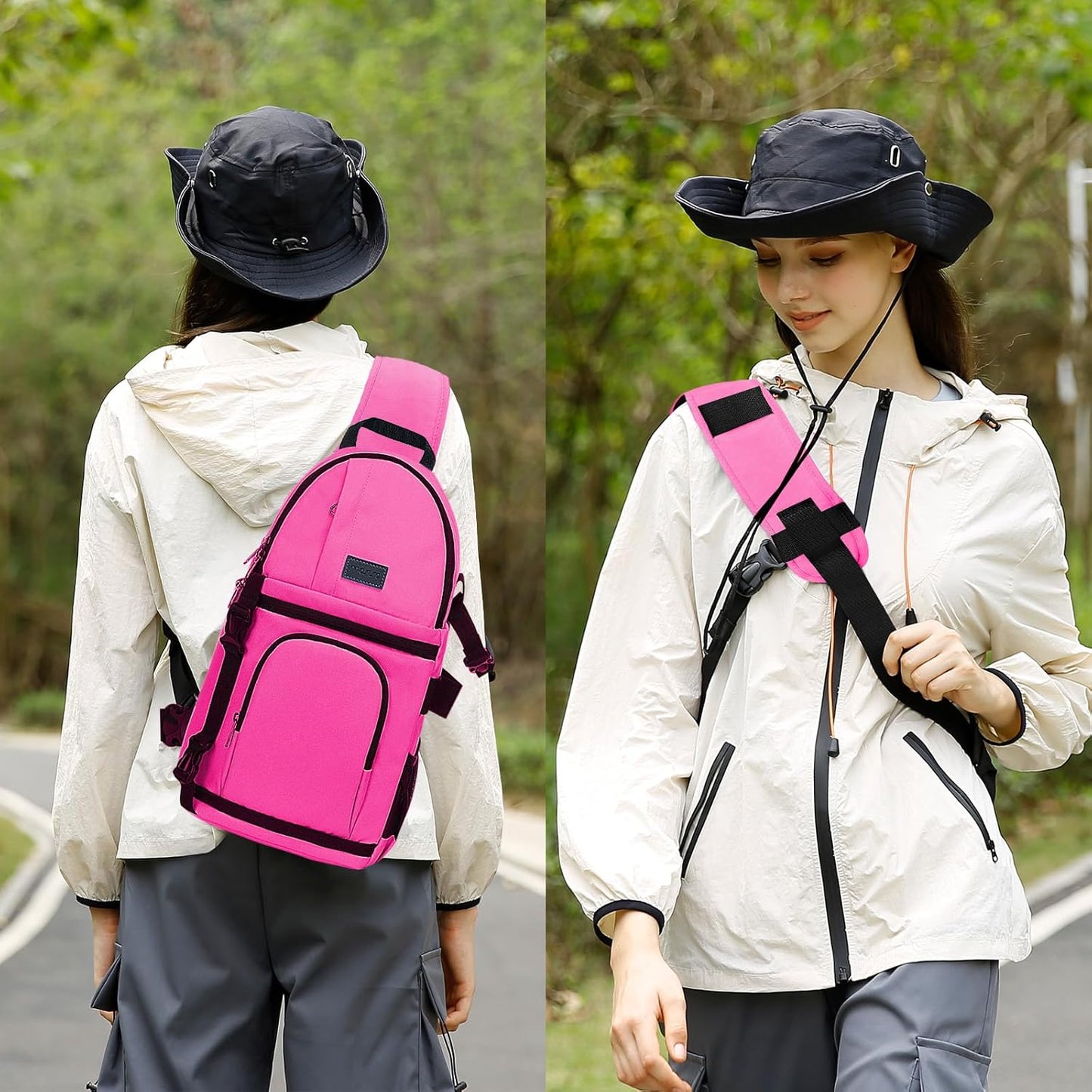 MOSISO Camera Sling Bag, DSLR/SLR/Mirrorless Camera Backpack Case Shockproof Photography Backpack with Tripod Holder & Removable Modular Inserts Compatible with Canon/Nikon/Sony/Fuji