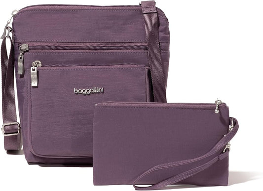 Baggallini Pocket Crossbody Bags for Women 8x8 Small Lightweight Durable Water-resistant Travel Purse W/Rfid