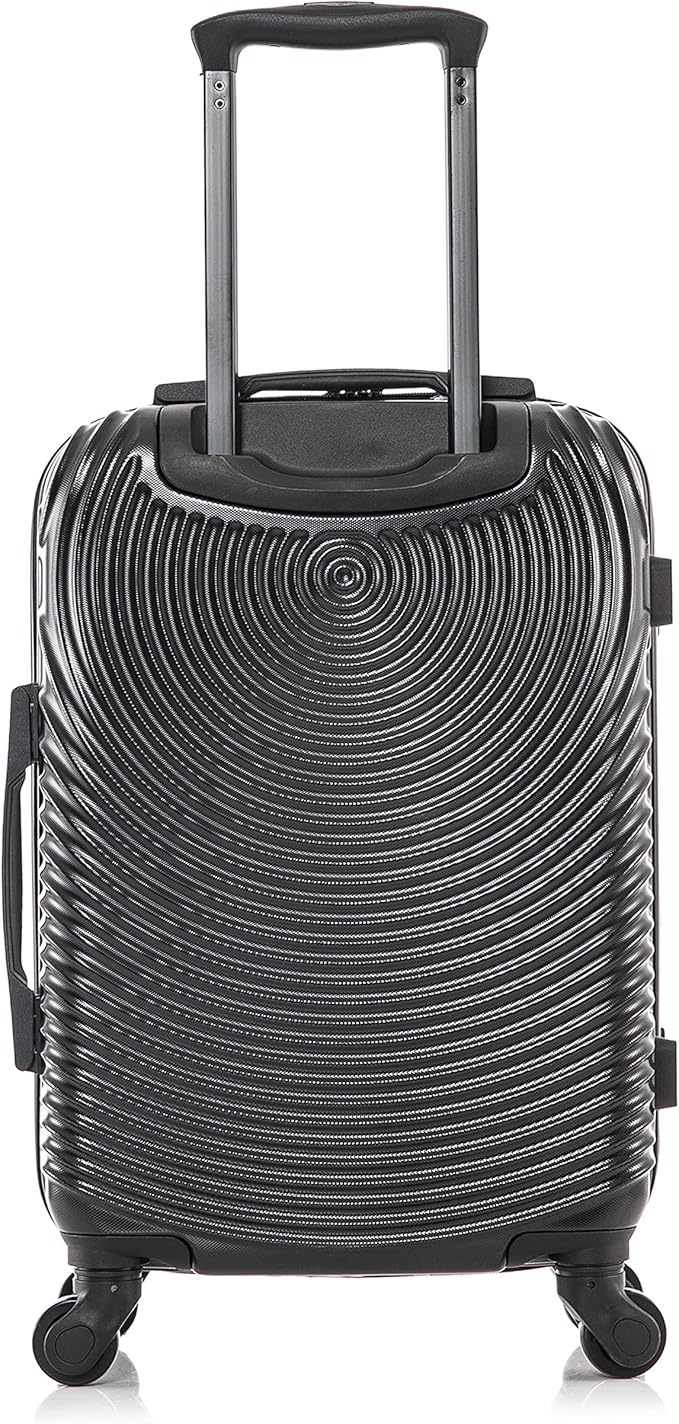 DUKAP INCEPTION Luggage with Spinner Wheels | Durable Lightweight Hardshell Suitcase, Travel Bag with Handle and Trolley, 20-Inch Carry On Small Luggage | Black