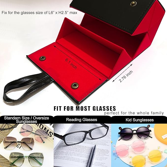 Longjet Sunglasses Organizer Travel Glasses Case 5 Slots Multiple Pairs Eyeglasses Storage Box Hanging Eyewear Holder