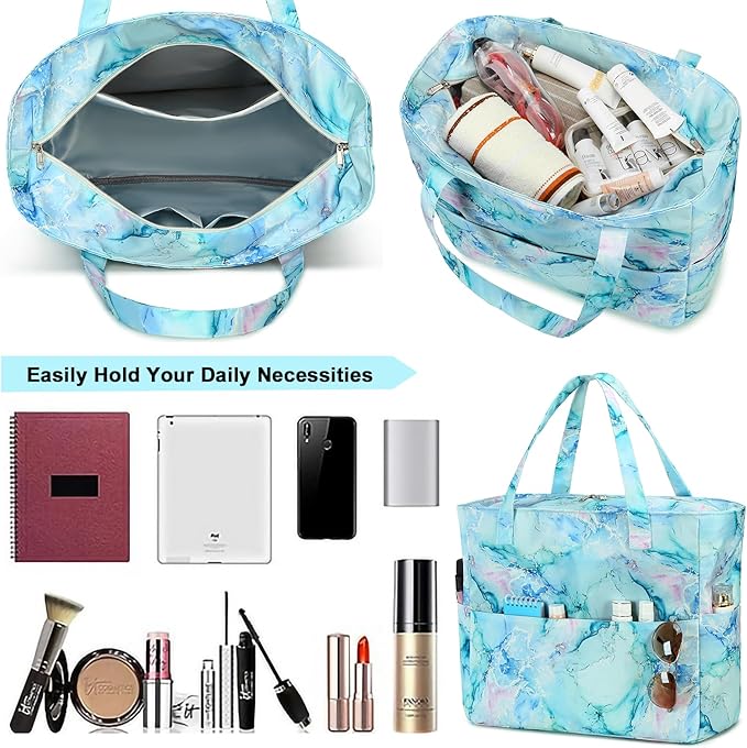LEDAOU Beach Bag Waterproof Sandproof Women Beach Tote Pool Bag with Zipper for Swim Gym Grocery Travel with Wet Pocket | Sandproof, with Zipper, for Gym, Grocery, Travel, with Wet Pocket