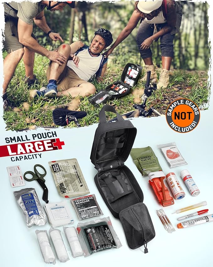 LIVANS 1000D First Aid Bag Empty Medical Ifak Pouch Molle EMT Pouches Rip-Away Tactical Military Trauma Emergency Medic Bag