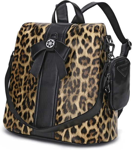ZOCAI Backpack Purse for Women Fashion Backpack Purses PU Leather Daypacks Anti-Theft Shoulder Bag Satchel Purse