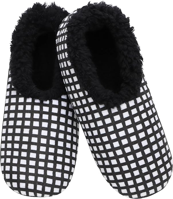 Snoozies Slipper Socks for Women Indoor, Cozy Sherpa-Lined Womens Slippers Non-Skid, Ladies Gifts