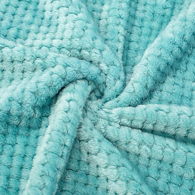 Fuzzy Blanket or Fluffy Blanket for Baby, Soft Warm Cozy Coral Fleece Toddler, Infant or Newborn Receiving Blanket for Crib, Stroller, Travel, Decorative (28Wx40L, XS-Blue Bell)