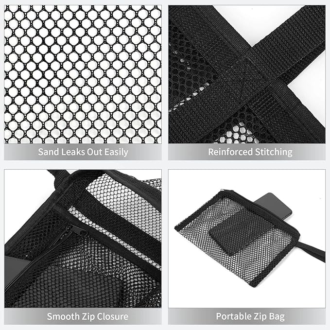 Mesh Beach Bag Vacation Essentials - Large Tote Pool Bag for Women Vacation Essentials Beach Accessories