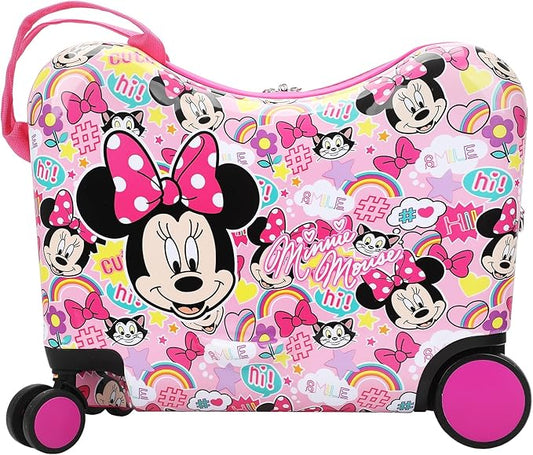 Bioworld Minnie Mouse Ride-On 18" Suitcase For Kids & Toddlers