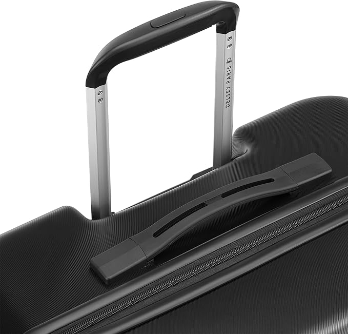 United Colors of Benetton Now! Hardside Luggage with Spinner Wheels, Black, Checked-Medium 23 Inch
