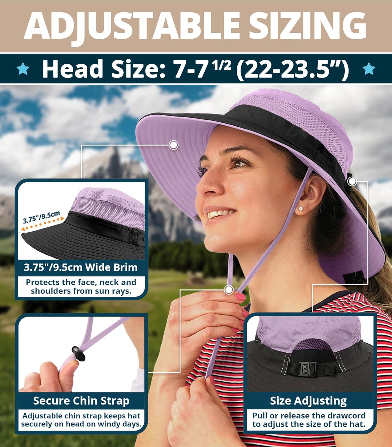 GearTOP Safari Sun Hat for Men and Sun Hats for Women UV Protection UPF 50+ Hiking, Gardening, Fishing