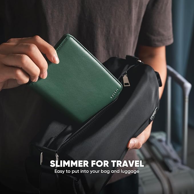 VULKIT Passport Holder For Travel With Magnetic Closure RFID Blocking Travel Wallet Passport Book Cover Boarding Pass Holder Travel Essentials
