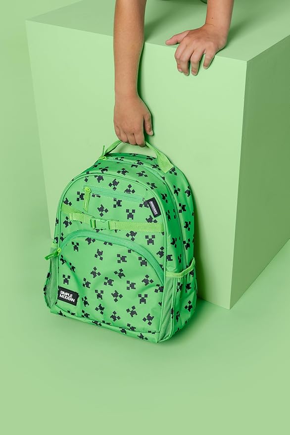 Simple Modern Medium Minecraft Toddler Backpack for School Girls and Boys | Kindergarten Elementary Kids Backpack | Fletcher Collection | Kids - 15" tall | Minecraft Creeper