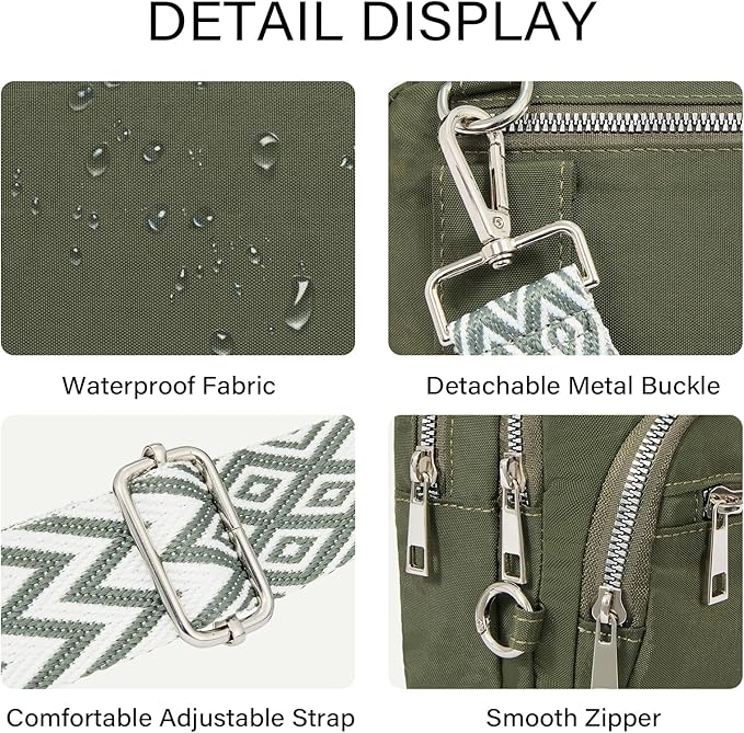 CLUCI Crossbody Bags for Women Travel,Travel Bags for Women,Travel Purses Anti Theft Crossbody,Convertible Belt Bag RFID