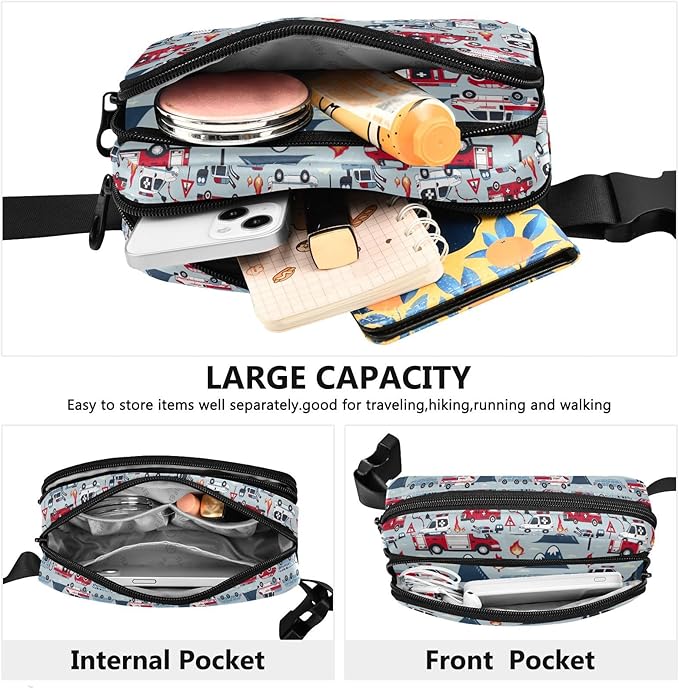 Kawaii Planets Stars Universe Fanny Pack for Women Men Water Resistant Fashion Waist Packs with Adjustable Strap Belt Bag for Travel Workout Jogging Hiking 21219352