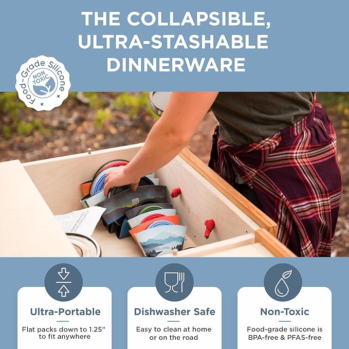 HYDAWAY 1.5-Cup Collapsible Insulated Bowl with Lid - BPA-Free, Leak-Resistant, and Ultra-Compact for Travel, Camping & Everyday Meals